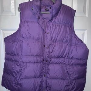 Lands' End Purple Puffer Vest